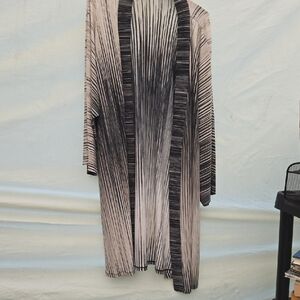 Striped Black and Gray Women's Jacket